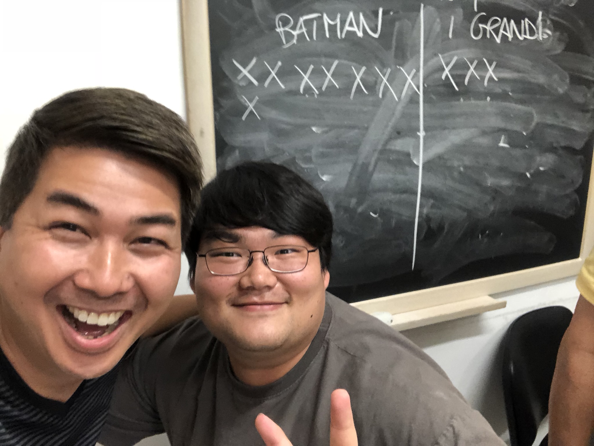 A spontaneous moment after class