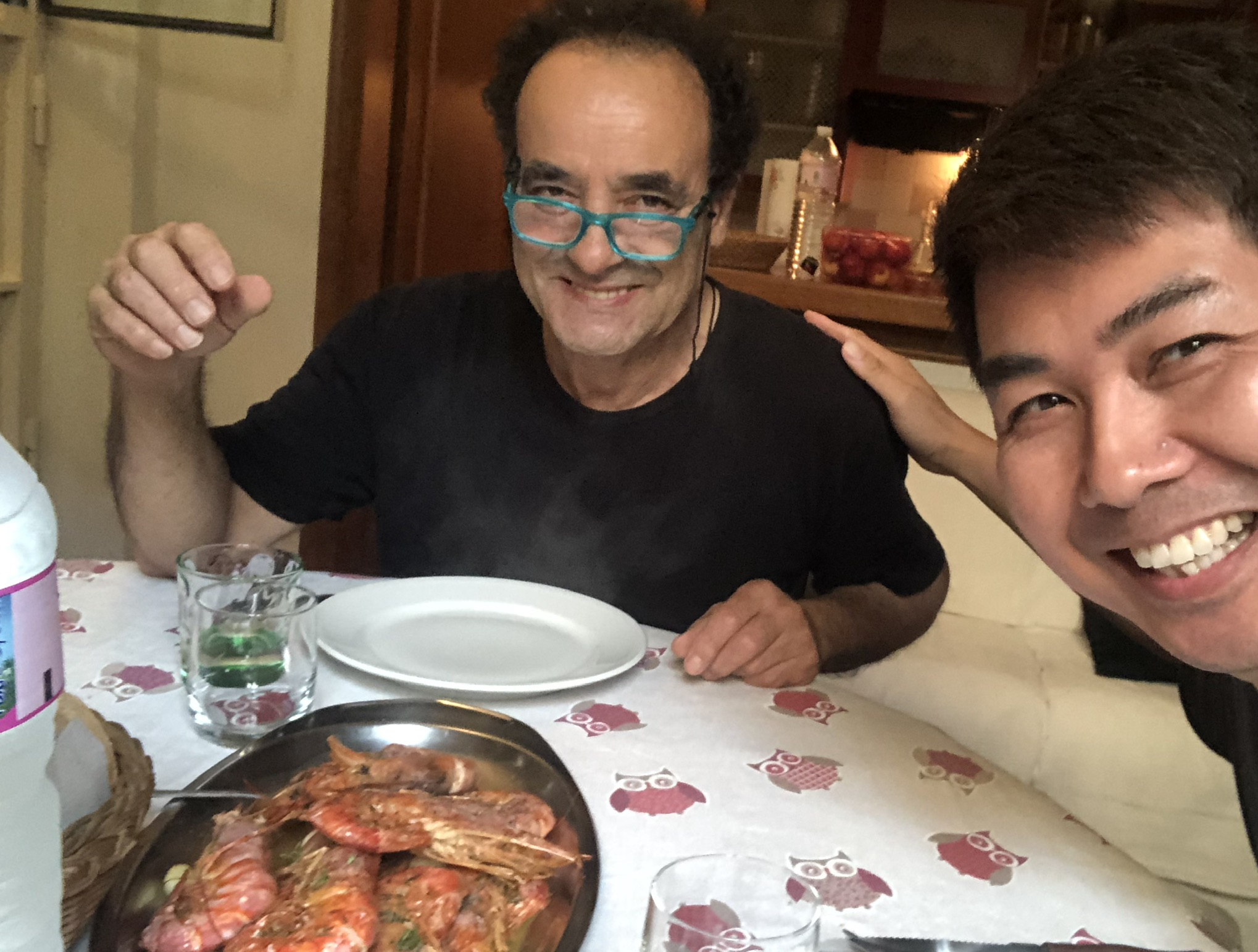 A meal shared with a local host