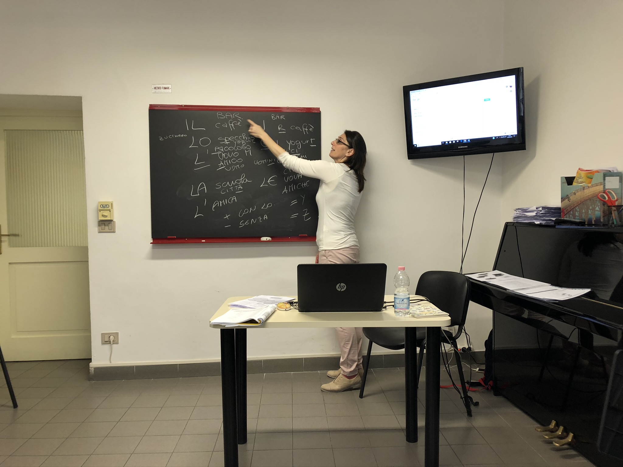 Italian lesson at the Machiavelli School